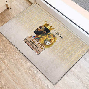 Lion Black King Rubber Doormat African Heritage