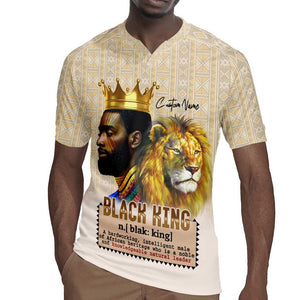 Lion Black King Rugby Jersey African Heritage