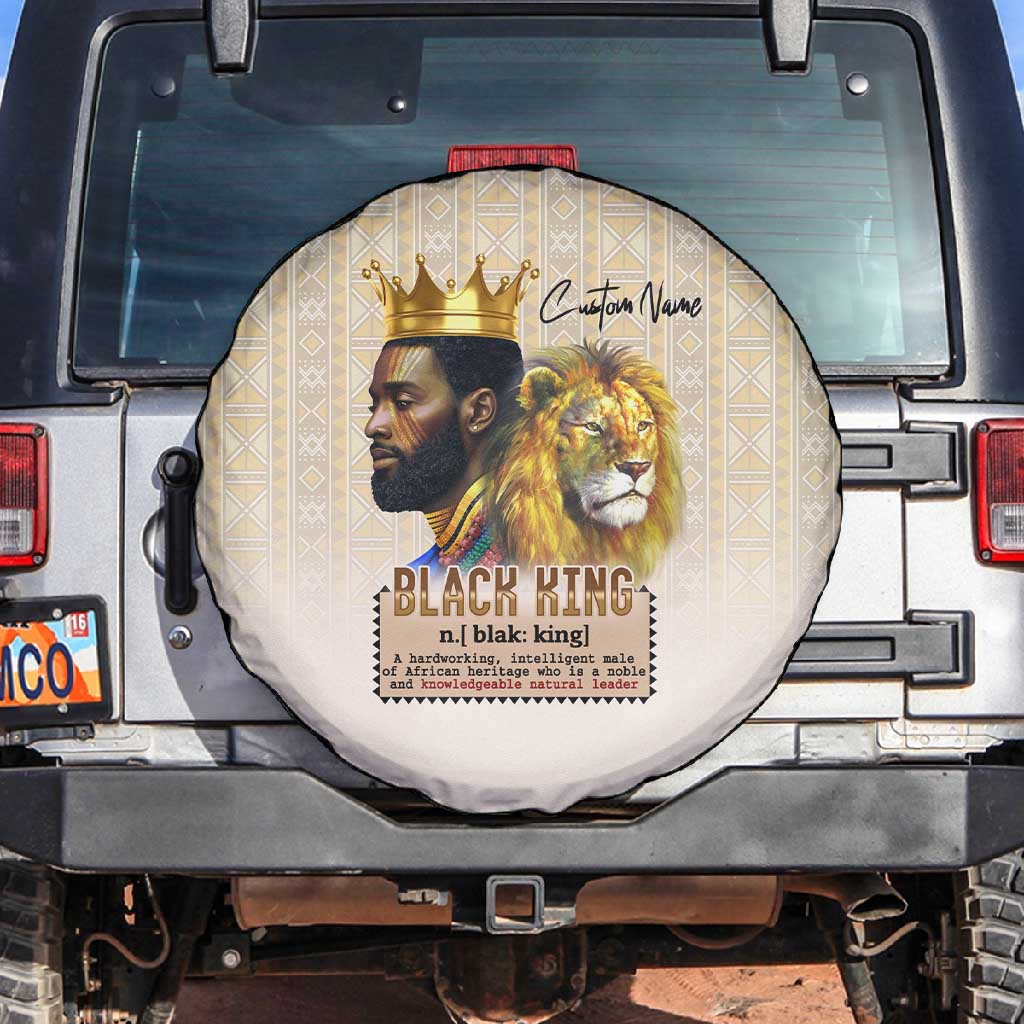 Lion Black King Spare Tire Cover African Heritage