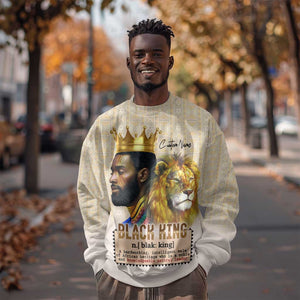 Lion Black King Sweatshirt African Heritage