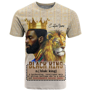 Lion Black King T shirt African Heritage