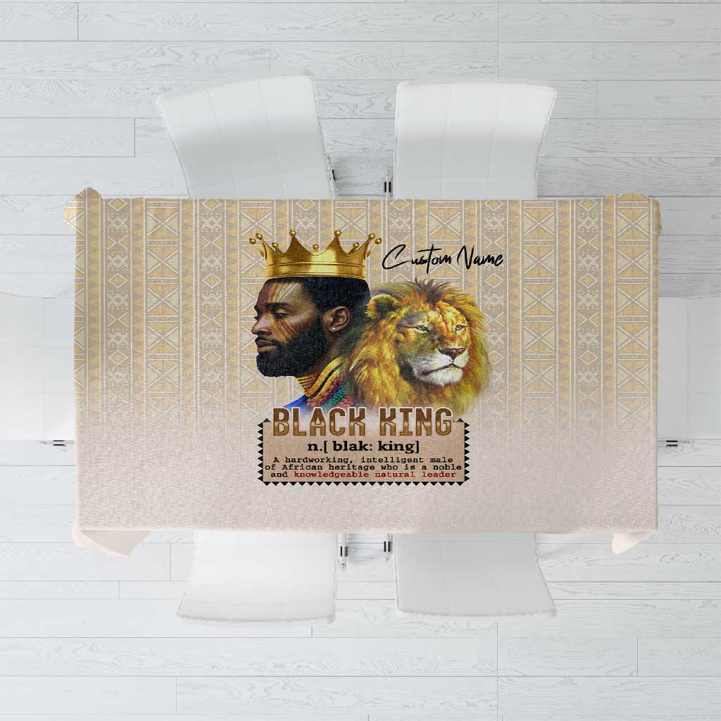 Lion Black King Tablecloth African Heritage