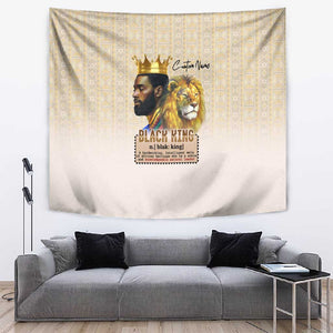 Lion Black King Tapestry African Heritage