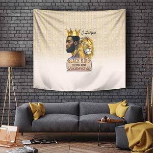 Lion Black King Tapestry African Heritage