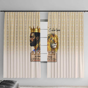 Lion Black King Window Curtain African Heritage