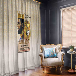 Lion Black King Window Curtain African Heritage