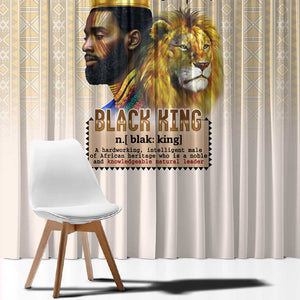 Lion Black King Window Curtain African Heritage