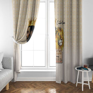 Lion Black King Window Curtain African Heritage