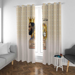 Lion Black King Window Curtain African Heritage