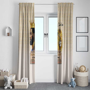 Lion Black King Window Curtain African Heritage