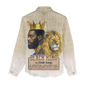 Lion Black King Women Casual Shirt African Heritage