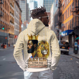 Lion Black King Zip Hoodie African Heritage