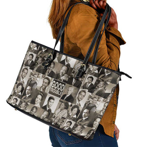 Good Trouble Leather Tote Bag Civil Rights Leaders