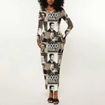 Good Trouble Long Sleeve Bodycon Dress Civil Rights Leaders DT02
