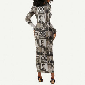 Good Trouble Long Sleeve Bodycon Dress Civil Rights Leaders