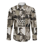 Good Trouble Long Sleeve Button Shirt Civil Rights Leaders