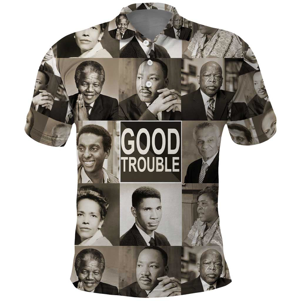 Good Trouble Polo Shirt Civil Rights Leaders