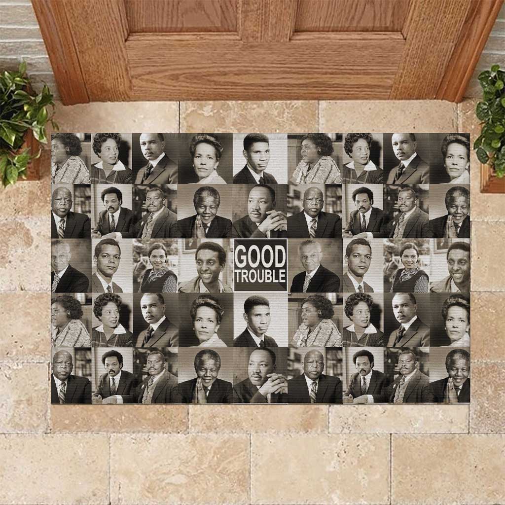 Good Trouble Rubber Doormat Civil Rights Leaders