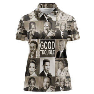 Good Trouble Women Polo Shirt Civil Rights Leaders