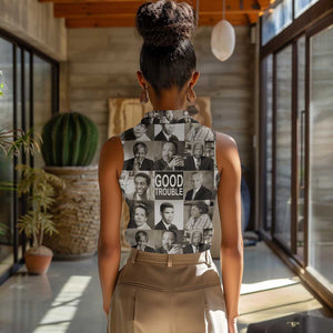 Good Trouble Women Sleeveless Polo Shirt Civil Rights Leaders