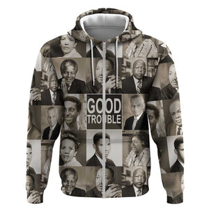 Good Trouble Zip Hoodie Civil Rights Leaders