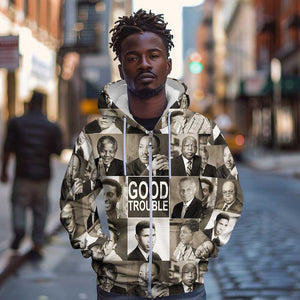 Good Trouble Zip Hoodie Civil Rights Leaders