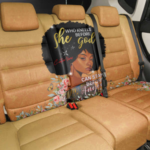 Personalized African Black Women Back Car Seat Cover She Who Kneels Before God