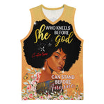 Personalized African Black Women Basketball Jersey She Who Kneels Before God DT02
