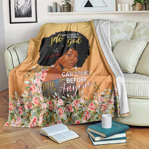 Personalized African Black Women Blanket She Who Kneels Before God