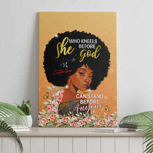 Personalized African Black Women Canvas Wall Art She Who Kneels Before God