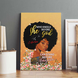 Personalized African Black Women Canvas Wall Art She Who Kneels Before God