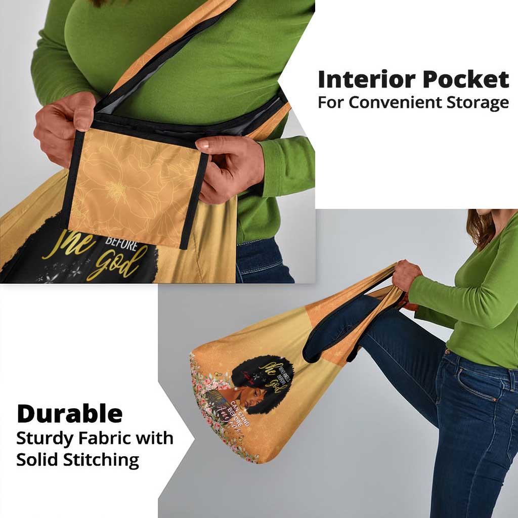 Personalized African Black Women Grocery Bag She Who Kneels Before God