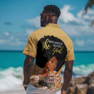 Personalized African Black Women Hawaiian Shirt She Who Kneels Before God