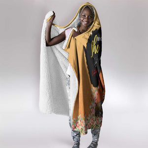 Personalized African Black Women Hooded Blanket She Who Kneels Before God