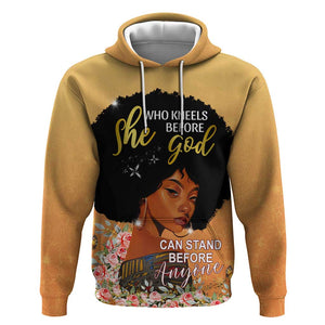 Personalized African Black Women Hoodie She Who Kneels Before God