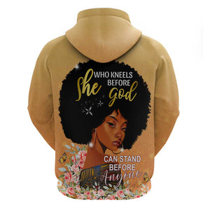 Personalized African Black Women Hoodie She Who Kneels Before God