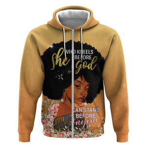 Personalized African Black Women Hoodie She Who Kneels Before God