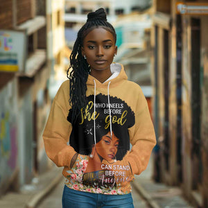 Personalized African Black Women Hoodie She Who Kneels Before God