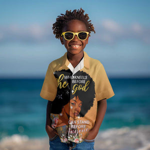 Personalized African Black Women Kid Hawaiian Shirt She Who Kneels Before God