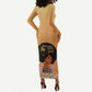 Personalized African Black Women Long Sleeve Bodycon Dress She Who Kneels Before God DT02