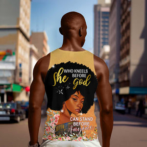 Personalized African Black Women Men Tank Top She Who Kneels Before God