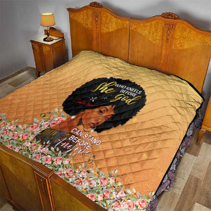 Personalized African Black Women Quilt She Who Kneels Before God