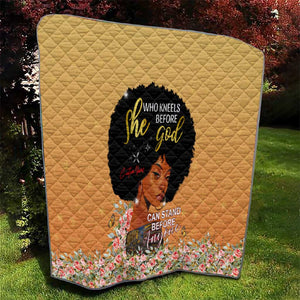 Personalized African Black Women Quilt She Who Kneels Before God