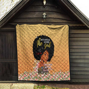 Personalized African Black Women Quilt She Who Kneels Before God