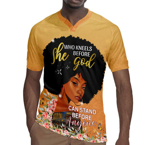 Personalized African Black Women Rugby Jersey She Who Kneels Before God