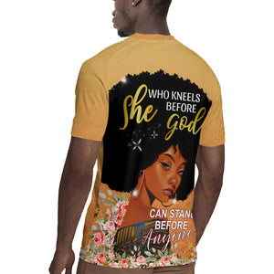 Personalized African Black Women Rugby Jersey She Who Kneels Before God