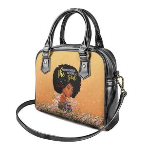 Personalized African Black Women Shoulder Handbag She Who Kneels Before God