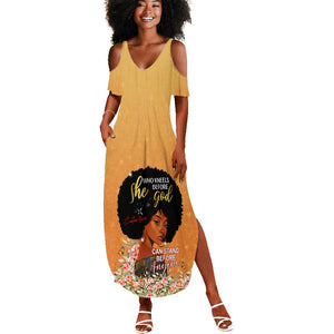 Personalized African Black Women Summer Maxi Dress She Who Kneels Before God