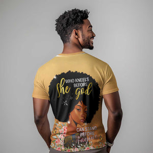 Personalized African Black Women T shirt She Who Kneels Before God