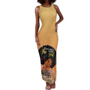 Personalized African Black Women Tank Maxi Dress She Who Kneels Before God